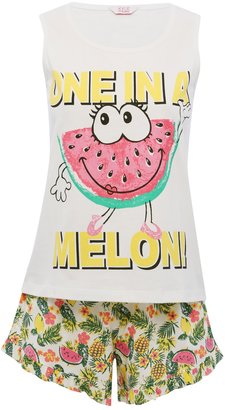 M&Co One in a melon slogan pyjamas