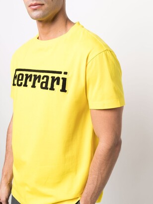 Ferrari logo-print organic cotton T-shirt