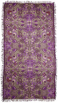 Thumbnail for your product : Theodora & Callum Fringed Paisley Voile Scarf, Purple