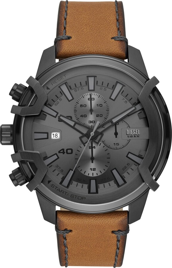 Men's Griffed Chronograph, Gunmetal-Tone Stainless Steel Watch