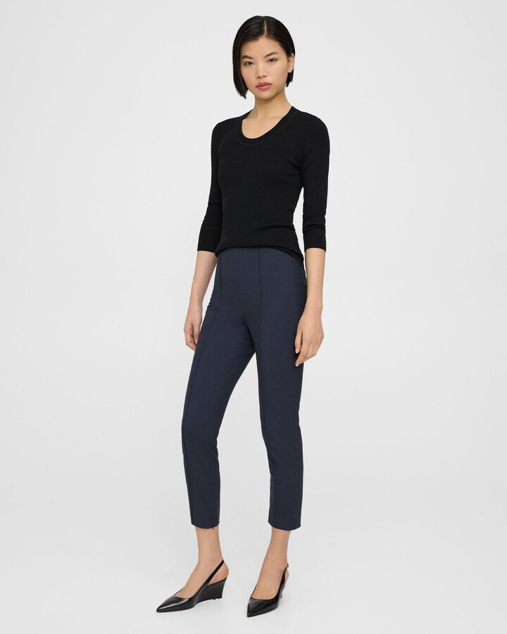 Theory Pintucked Slim Pant in Good Wool - ShopStyle