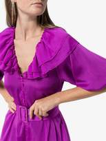 Thumbnail for your product : Rotate ruffled button-up midi dress