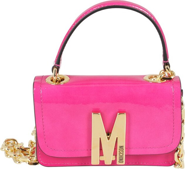 Moschino M Logo Plaque Foldover Crossbody Bag ShopStyle