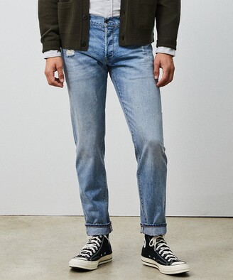 Todd Snyder Relaxed Fit Selvedge Jean in Darned Patch Wash