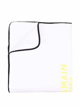 Balmain Kids Logo-Print Blanket