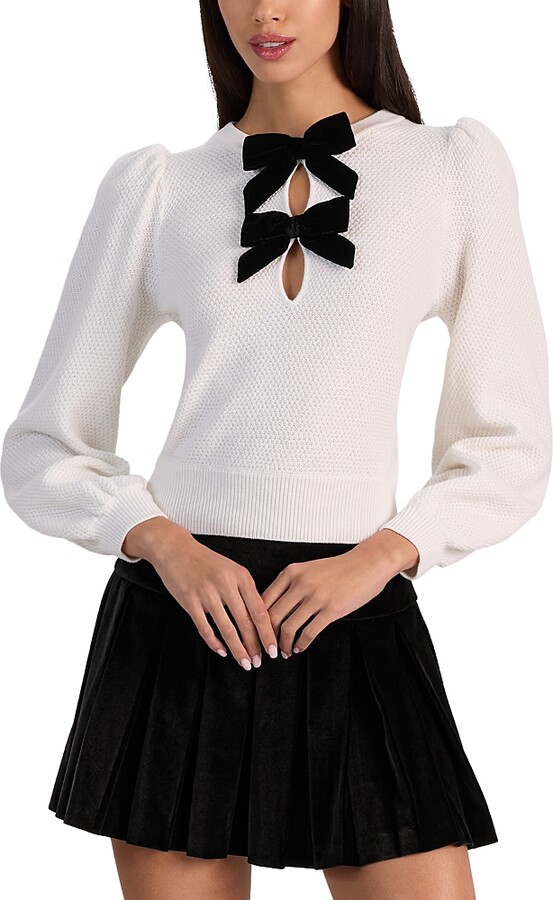 Alice + Olivia Doris Puff Sleeve Sweater