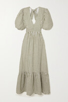 Thumbnail for your product : Faithfull The Brand + Net Sustain Romilla Cutout Gingham Cotton Midi Dress