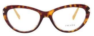 Prada Tortoiseshell Oval Eyeglasses