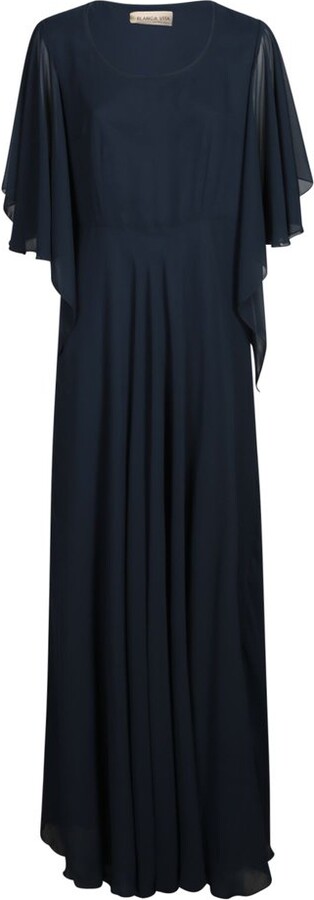 Blanca Vita Butterfly-Sleeve Belted Dress