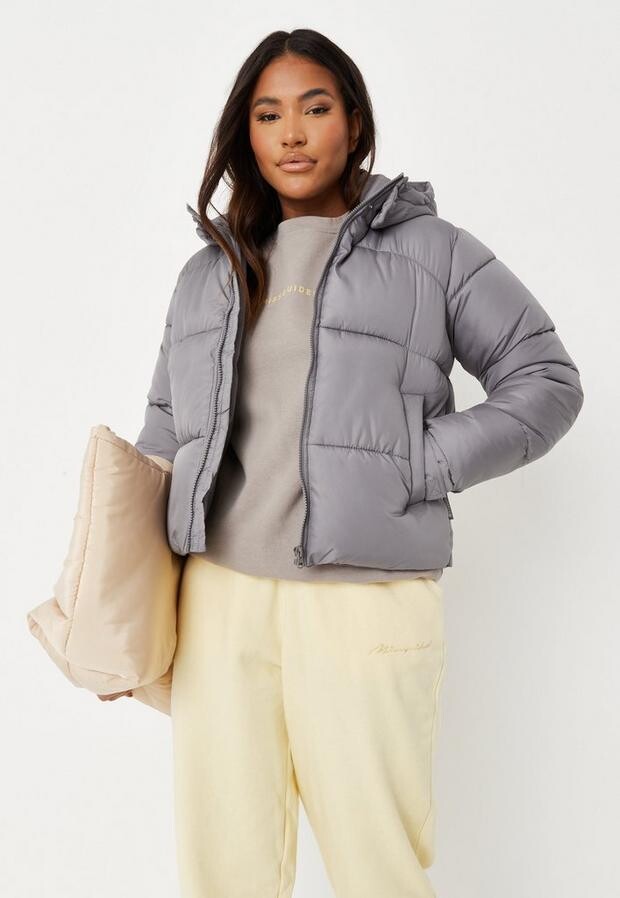 puffer coat grey