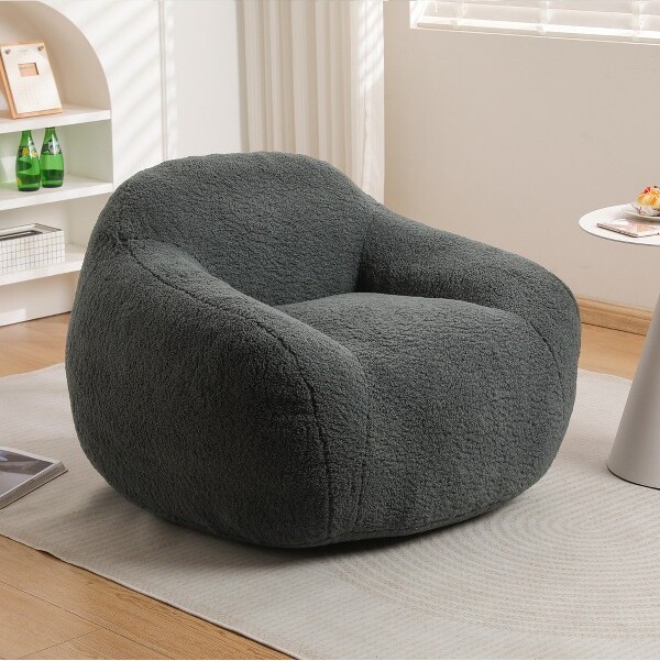 VatrosGiantBeanBagChairBeanBagCouchwithArmrestDarkGray