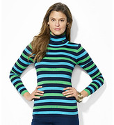 Thumbnail for your product : Lauren Ralph Lauren Ribbed Cotton Striped Turtleneck