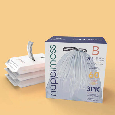 happimess Drawstring Trash Bags 60 Count