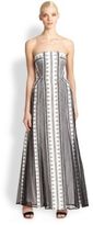 Thumbnail for your product : BCBGMAXAZRIA Kia Lace Overlay Strapless Gown
