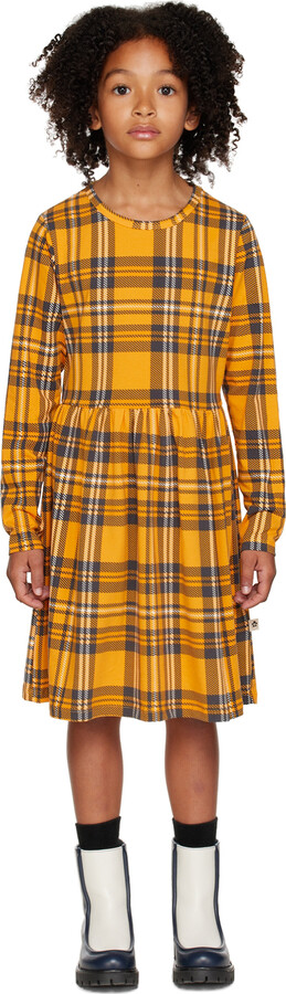 Mini Rodini Kids Yellow Check Dress