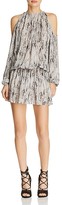 Thumbnail for your product : Ramy Brook Lauren Cold Shoulder Snake Print Silk Dress