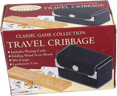 John N. Hansen Co. Travel Cribbage Game With Playing Cards Board Game