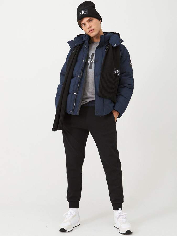 calvin klein mid length down coat