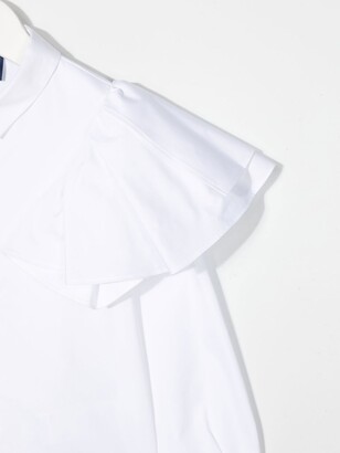 Simonetta Ruffled-Trim Long-Sleeve Shirt