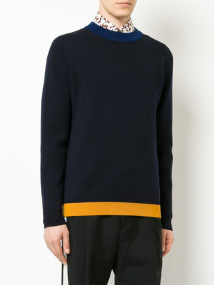 Marni colour block crew neck sweater