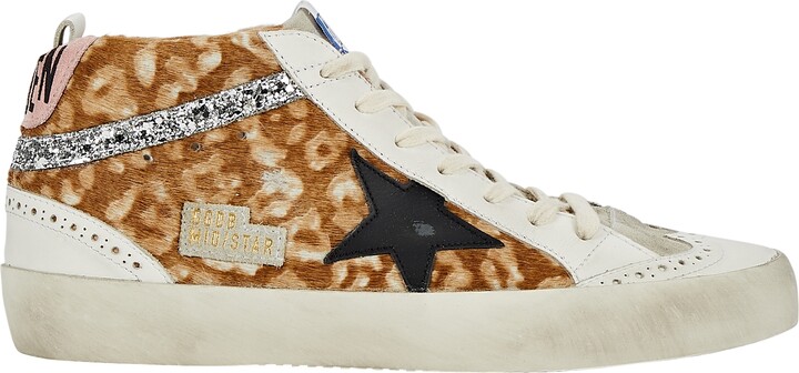 Golden Goose Mid Star Leopard Sneakers - ShopStyle