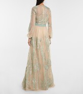 Thumbnail for your product : Costarellos Sequined layered French tulle gown