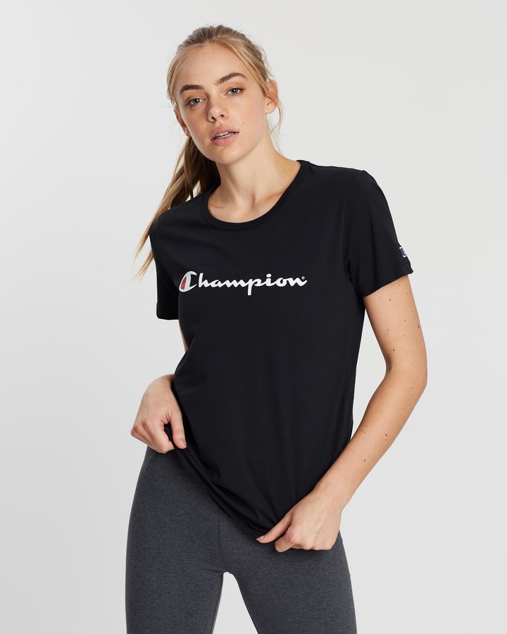 Champion Women's Black Short Sleeve T 