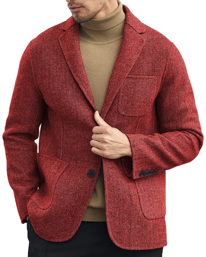 red jacket black lapel