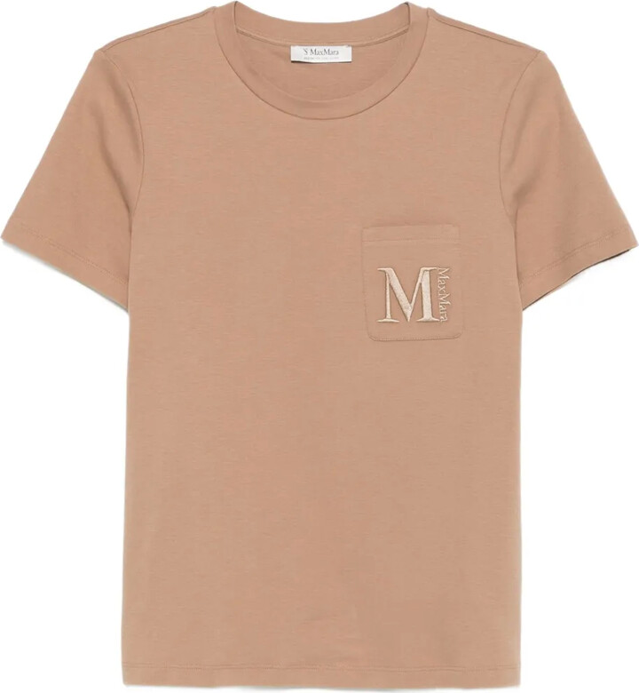 Max Mara logo-embroidered pocket T-shirt