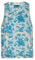 Thumbnail for your product : By Walid Layered Floral Print Silk Tank Top - Mens - Blue White