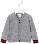 Thumbnail for your product : Gucci Children Web v-neck cardigan