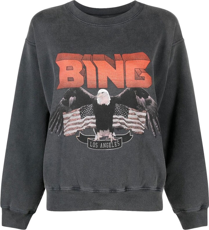Anine Bing Black Vintage Bing Sweatshirt - ShopStyle