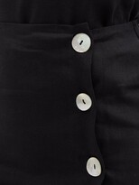 Thumbnail for your product : BELIZE Rosa Buttoned Linen Midi Skirt - Black