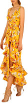 Thumbnail for your product : Bronx and Banco Narciss Floral High-Low Ruffle Maxi Dress