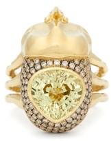 Thumbnail for your product : Daniela Villegas Astraios Diamond, 18kt Gold & Chrysoberyl Ring - Gold