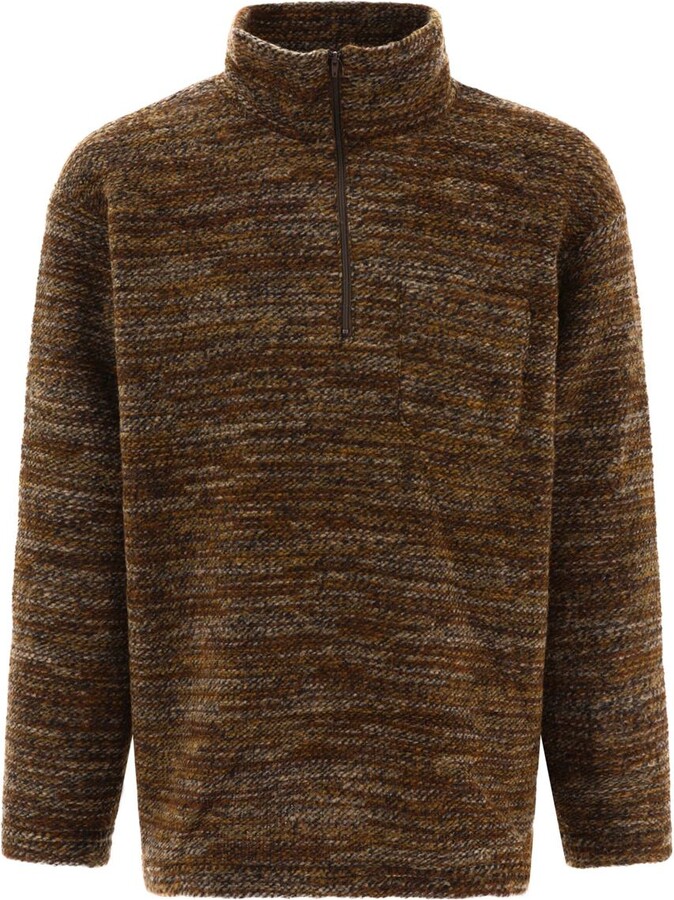 Lucky Brand Garment Dye Thermal Mock Half Zip Pour Homme