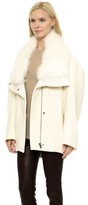 Thumbnail for your product : Helmut Lang Fur Collar Coat