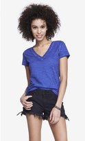 Thumbnail for your product : Express Garment Dyed Fitted V-Neck Tee