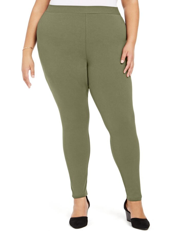 plus size olive green pants