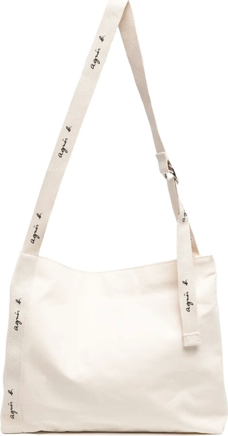 agnès b. Logo-Patch Canvas Tote Bag