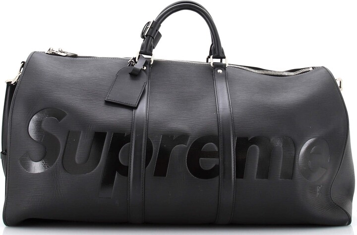 Louis Vuitton x Supreme Keepall Bandouliere Epi 55 Black  Louis vuitton  supreme, Louis vuitton bag, Louis vuitton handbags