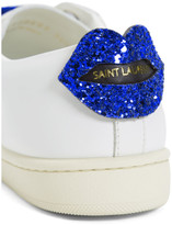 Thumbnail for your product : Saint Laurent White Glitter Lips Court Classic Sneakers