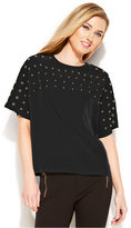 Thumbnail for your product : Calvin Klein Short-Sleeve Grommet Boxy Top