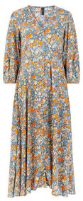 Y.A.S Pepitas Printed Long Dress - M - ShopStyle