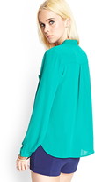 Thumbnail for your product : Forever 21 Long-Sleeved Woven Top