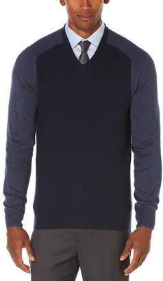 Perry Ellis Colorblock V-Neck Sweater