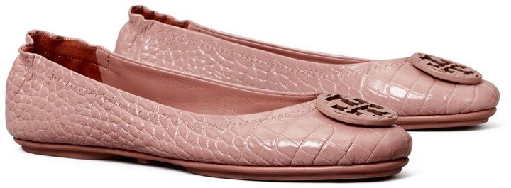pink tory burch flats