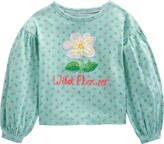 Thumbnail for your product : Boden Kids' Floral Embroidered Balloon Sleeve Cotton Top