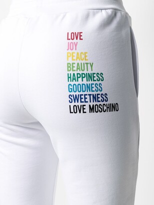 Love Moschino Slogan-Print Track Pants