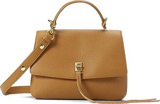 Rebecca Minkoff Darren Top-Handle Messenger (Caramello) Handbags